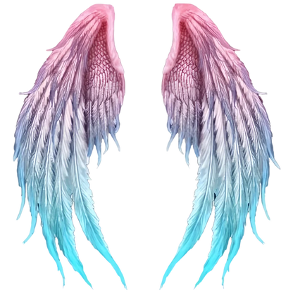 Dreamy Colorful Angel Wings Sticker - HD Self - Adhesive Decal for Living Room, Bedroom Walls, Computer Desks, Cars & Luggage