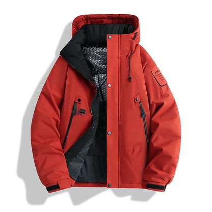 Winter Windproof Warm Puffer Jacket Men's Waterproof Outdoor Couple Thick Coat Casual Graphene Hooded Multi-Pocket Parkas