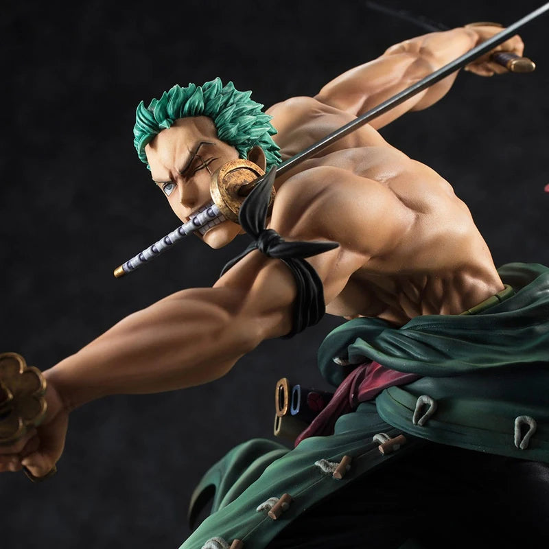 Zoro Figurine One Piece Three Thousand Worlds Anime Figurine Model Decoration Peripheral Trendy Toy Three-Sword Style Ashura