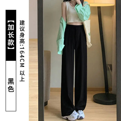 Slimming High Waist Ice Silk Wide Leg Pants for Pear aped Women Casual Summer orts plus Size  pe Comfortable Trousers