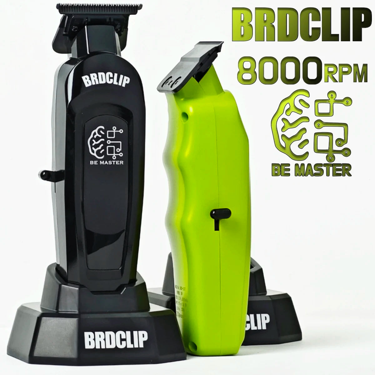 BRDCLIP Professional Electric Hair Trimmer BRD 107 Hair Clipper for Man 8000RPM with Base 2000mAh Barber Shop Carving Machine