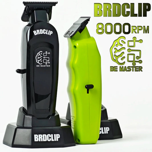 BRDCLIP Professional Electric Hair Trimmer BRD 107 Hair Clipper for Man 8000RPM with Base 2000mAh Barber Shop Carving Machine