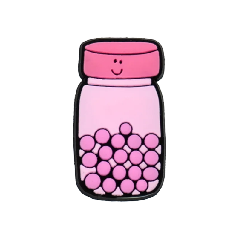 1/25PCS Cute Food & Health Theme PVC Shoe Charms for Clogs, Milk Carton, Ambulance, Tennis Ball DIY Accessories for Kids & Teens