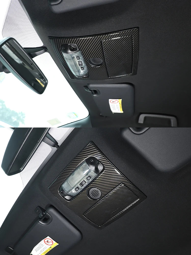 ABS Carbon Fiber For Ford Ranger Wildtrak 2015-2021 Car Center Control Shift Panel Steering Wheel Glass Lift Frame Sticker