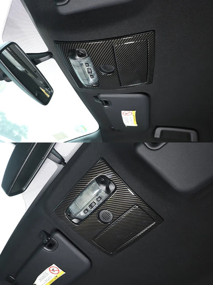 ABS Carbon Fiber For Ford Ranger Wildtrak 2015-2021 Car Center Control Shift Panel Steering Wheel Glass Lift Frame Sticker