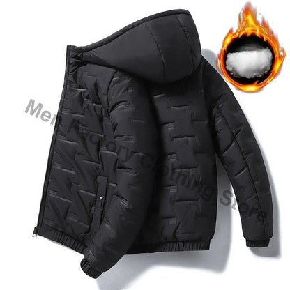 Winter Trendy Parkas Cotton-padded Coats Jacket Men Parkas Outdoor Hooded Coat Casual Windbreaker Thick Warm Coat Men Jacket