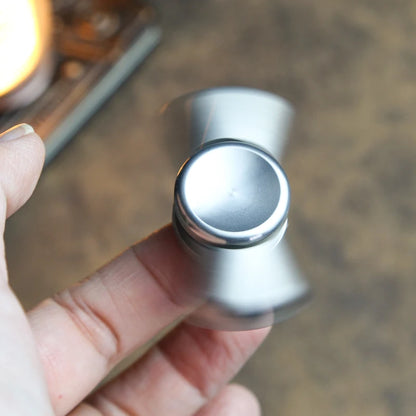 Two-leaf Stainless Steel Brushed Craft Fidget Spinner EDC Hand Spinner Office Relaxation Fidget Toys ADHD Anxiety Stress Toys