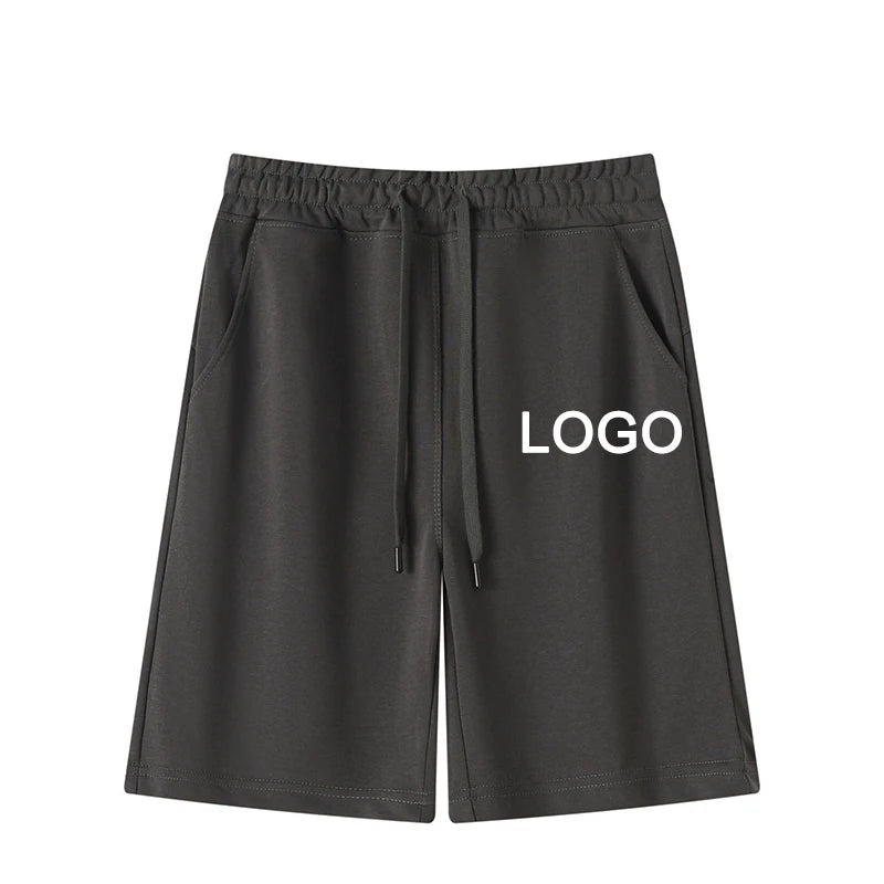 Customized Printed 60% Cotton Five-Quarter Pants Men Fashion Training Running Breathable Short Pants Women Casual Sport Shorts