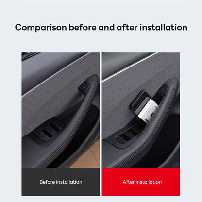 for Tesla Model 3 Y YL Juniper 2025-2020 2026 Highland Car Door Side Storage Box Handle Pocket Passenger Storage Tray Container