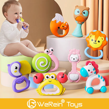 1pc Early Development Color Animal Rattle Toys for Baby 0 to 36 Months Newborn Baby Gifts Boys Girls Toys Teether Rattle Toys
