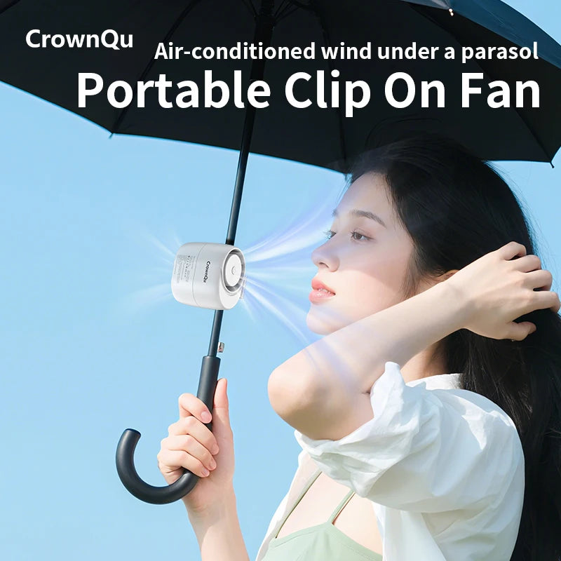 Waist Fan Portable Clip Rechargeable Ultra 3 Speed 360° Adjustable Turbocharged Neck Fans Strong Wind With for Outdoor Sports