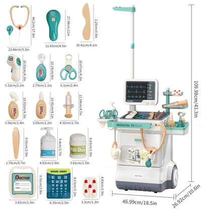 Children's Doctor Toy Set Role-Playing Injection and Stethoscope Simulation for Medical Play Birthday Gift for Boys and Girls