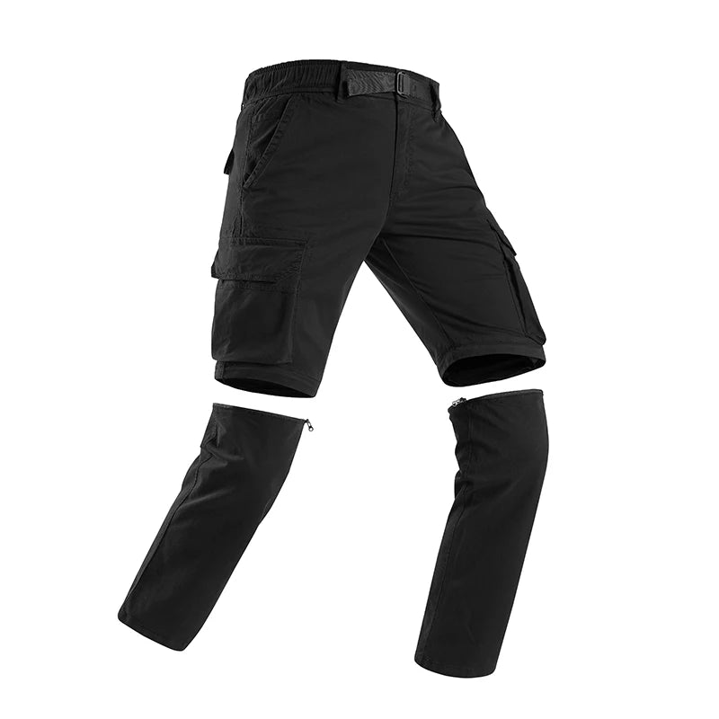 Spring Men Cotton Cargo Pants + Shorts Men Summer Multi-Pocket Shorts Pants Mens Joggers Sweatpant Casual Shorts Trousers Male