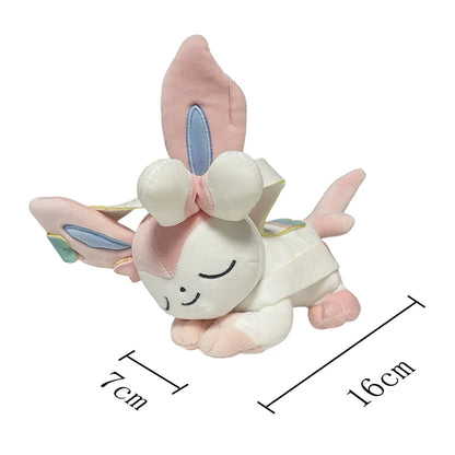 Pokemon Mega Dragonite Holding Dratini Sleeping Vaporeon Flareon Initial Pikachu Peluche Riding Gyarados Lapras Plush Doll
