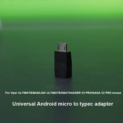 For Viper ULTIMATE/BASILISK ULTIMATE/DEATHADDER V2 PRO/NAGA V2 PRO mouse adapter Android micro to type c head replacement parts