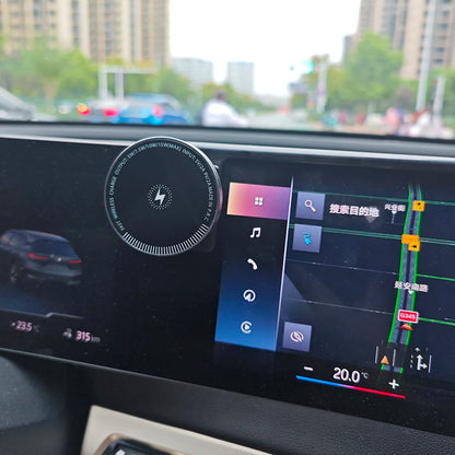 For BMW 3 4 Series I3 I4 2023 2024 2025 G20 G22 G23 15W Wireless Charger Magnetic Stand Phone Holder Car Accessories Trim