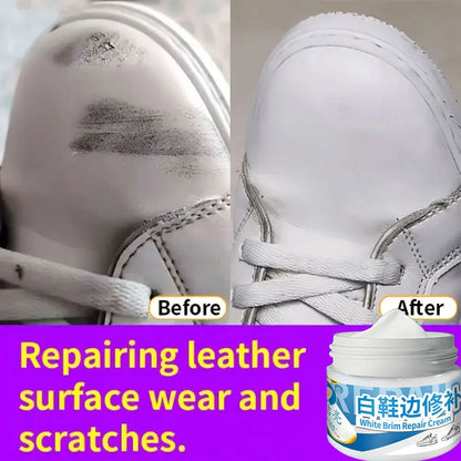 New White Shoe Edge Restorer 50g Professional Shoe Repair Cream for Sneakers Boots Leather Simple Peration Easy Apply Color Fix