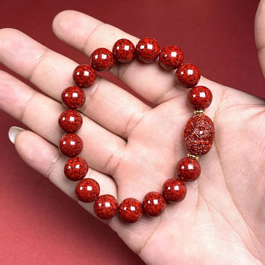 Crystal Cinnabar Bracelet, Women's Patron Saint Jewelry, Fashion Jewelry, Gifts for Friends