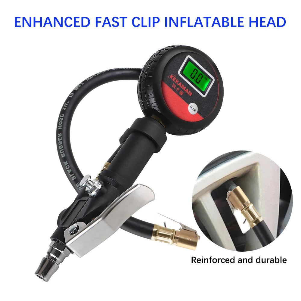 Universal Digital Tire Pressure Gauge - LCD Display High Precision Tyre Tester for Car Truck Motorcycle Vehicles