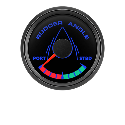 52MM Rudder Angle Indicator with 8 colors backlight Waterproof Rudder Position Gauge with Sensor 0-190ohm for Boat Yacht Marine