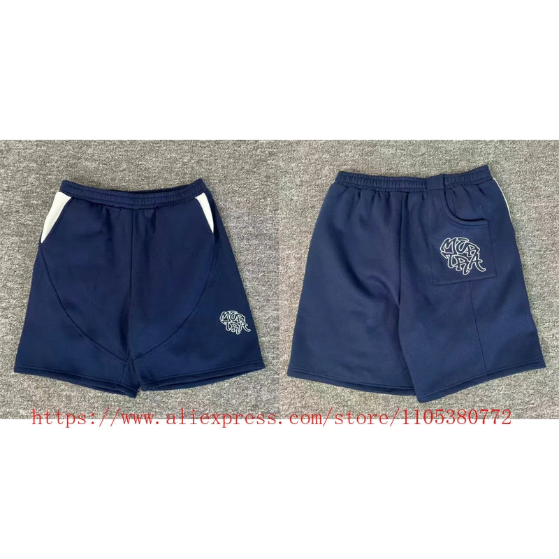 High Street Trendy Men's Mertre Denim Shorts Summer Loose Versatile Straight Leg Heavy Fabric Pants Stock