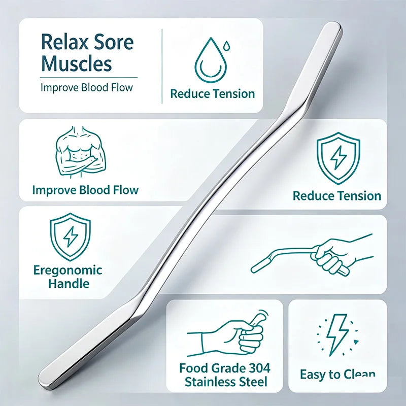 1-2PCS 304 Stainless Steel Gua Sha Scraping Massage Tool Deep Tissue Relax Cellulite Massager Muscle Massage Relaxation AMGJ011