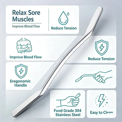 1-2PCS 304 Stainless Steel Gua Sha Scraping Massage Tool Deep Tissue Relax Cellulite Massager Muscle Massage Relaxation AMGJ011