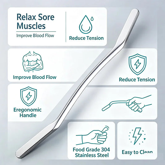 1-2PCS 304 Stainless Steel Gua Sha Scraping Massage Tool Deep Tissue Relax Cellulite Massager Muscle Massage Relaxation AMGJ011