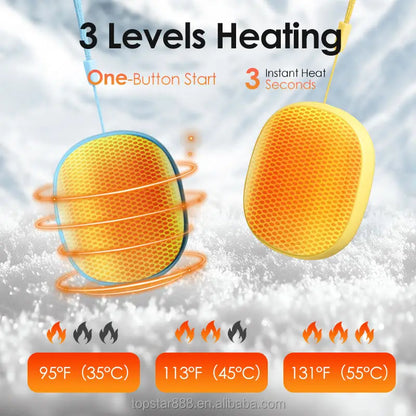 Rechargeable Electric Hand Warmer with 1200mAh Capacity, Portable Heater