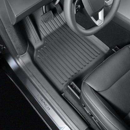 Floor Mats with Door Sill Protection Strip for Tesla Model Y Juniper 2025 2026 All-weather Floor Cargo Liner Trunk Backrest Pad