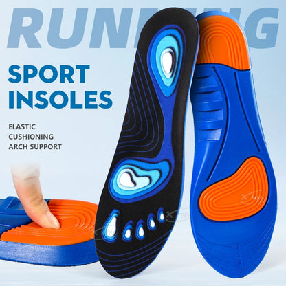 【Xxin】Elastic  Sports Insole Memory Silicone Gel Insoles Breathable Shoe Inserts Men Women Comfortable Shoe Pad Size 34-45
