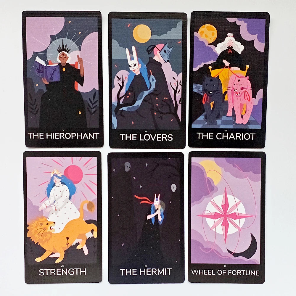 78 Pcs Cards 12*7cm Sabotage Tarot - Feminine Mystique Deck in Rigid Box, Printed on 350GSM Double-embossed Cardstock