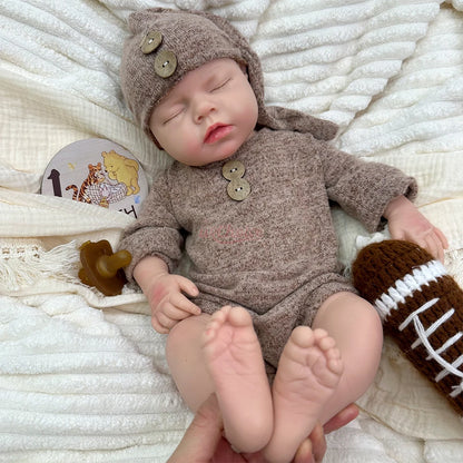 20inch Full Soft Silicone Reborn Baby Boy/Girl Can Drink and Pee Real Touch Weughted Newborn Doll for Alzheimer’s Christmas Gift