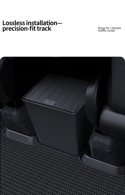 YZ For Tesla Model 3 Higland Y Juniper 2026 Rear Trash Can Storage Box With Cover Car Speical Organizer Umbrella Box Accessories