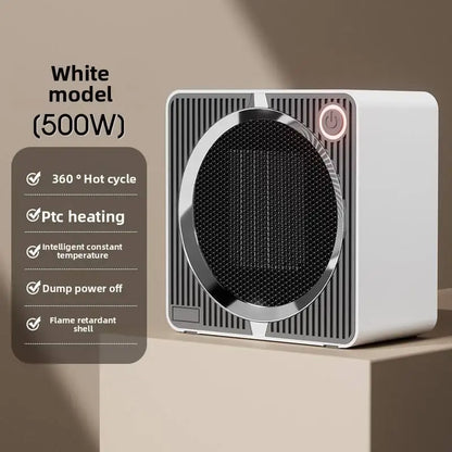 500W Compact Energy Saving Low Power Ceramic PTC Electric Heater Smart Fan Heater with Overheat Protection Fast Heating