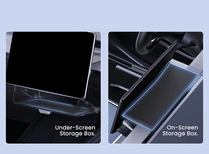 YZ For New Tesla Highland Model 3/Y/YL Juniper Tray Magnetic Under Screen Fold Storage Box ETC Screen Storage Box