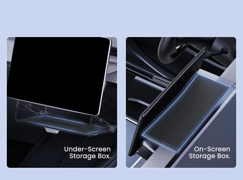 YZ For 2021-2026 Tesla Highland Model 3/Y/YL Juniper Tray Magnetic Under Screen Hidden Storage Box Magnetic Hidden Screen Box