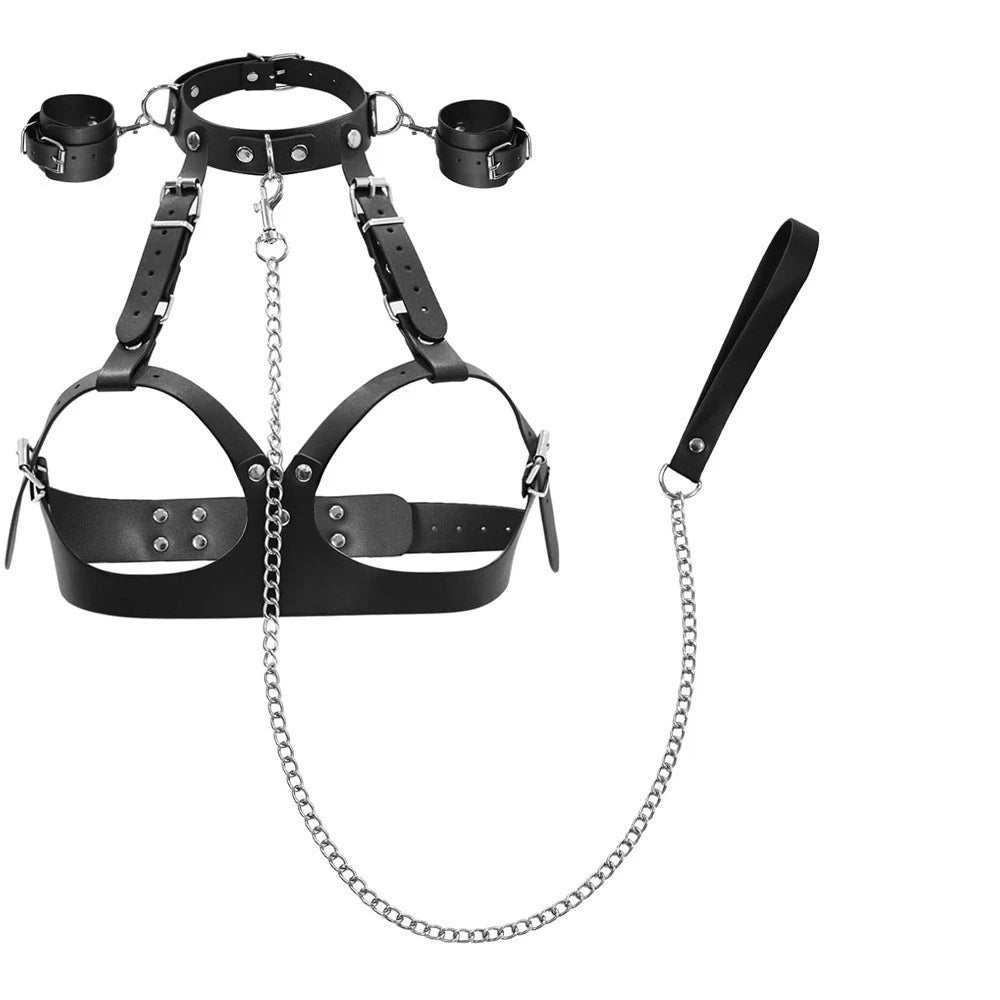 Sex Restraints Bondage BDSM Toys PU Leather Adjustable Waist Strap Adult SM Games Sex Toys for Men Women Sex Bondage Toys