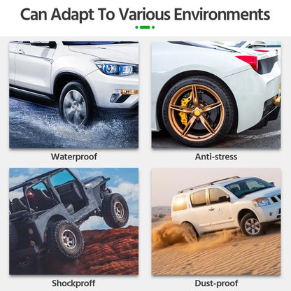 TPMS Car Tire Pressure Monitor System 4 Sensors Solar & USB Charging Intelligent Tyre Pressure Temperature Alarm Monitor
