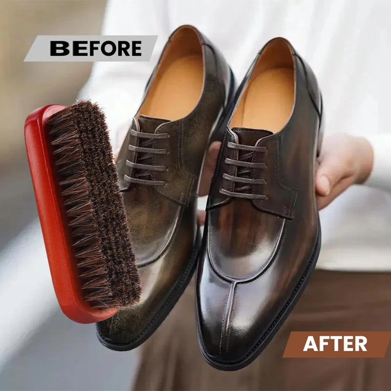 High-End  Hair Brush for Shoe And Leather Cleaning Polishing Soft Fine Bristles Dust Removal Multi-Functional Shoe Cleaner