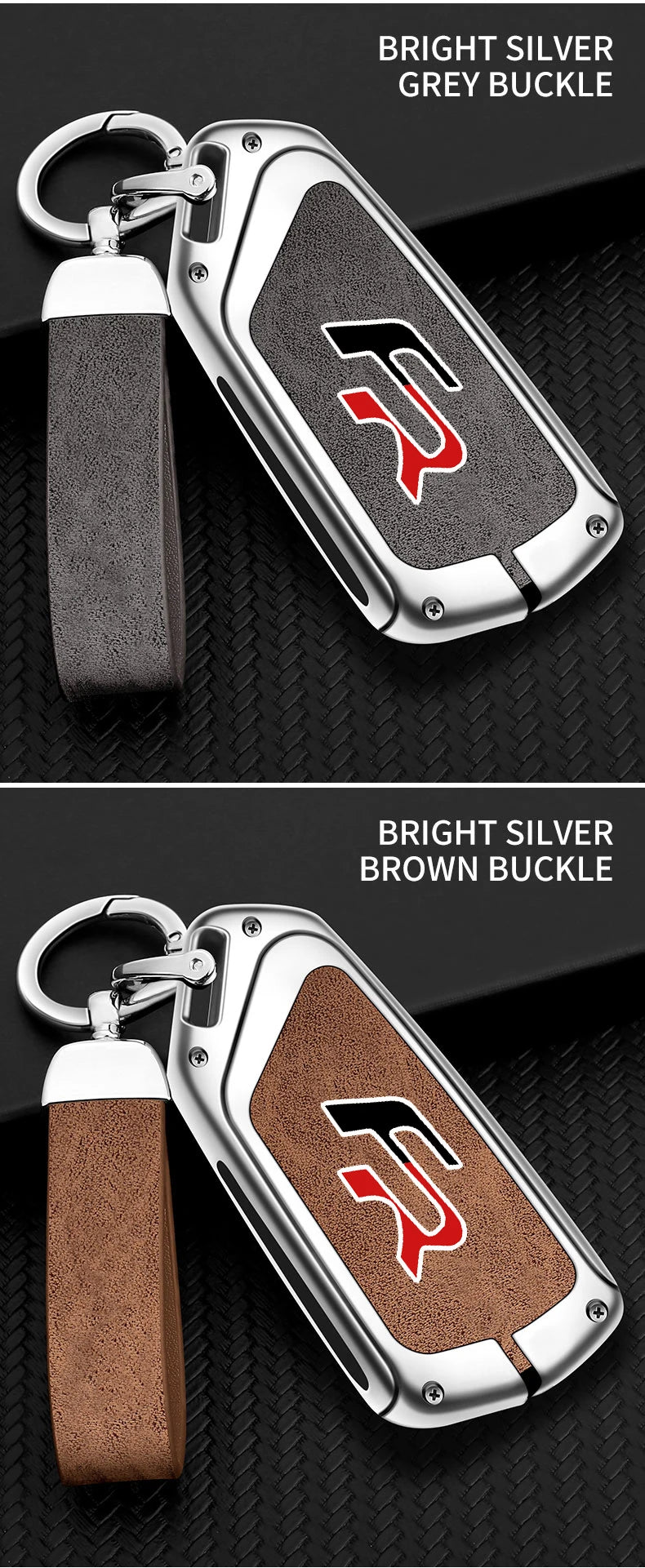 Suitable for Seat Ateca Leon FR 2 Ibiza zinc alloy car key cover high-end genuine leather car key case buckle auto accessories