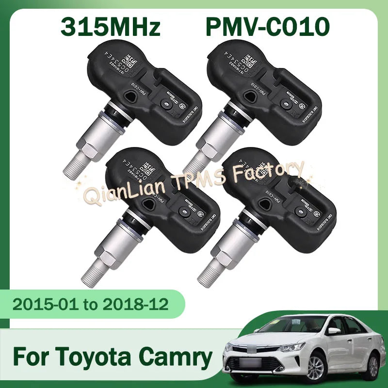 1/4pcs PMV-C010 TPMS Tire Pressure Monitor System For Toyota Camry Highlander Mirai Prius C RAV4 Tire Sensor 315HMz 42607-06060