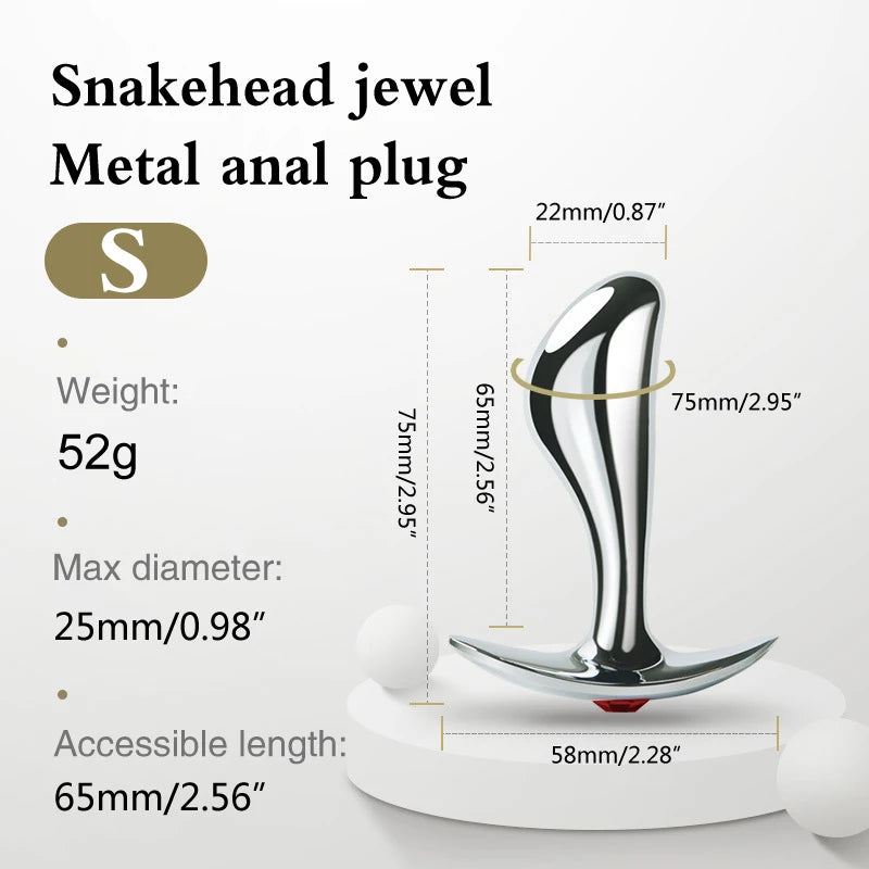 Metal Anal Plug P Spot Stimulator Prostate Massager Wear Outdoors Butt Plug Wearable Sex Toys for Men and Women Adult Sex Toys
