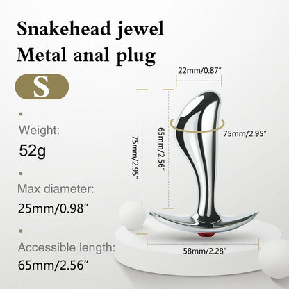Metal Anal Plug P Spot Stimulator Prostate Massager Wear Outdoors Butt Plug Wearable Sex Toys for Men and Women Adult Sex Toys