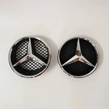 For Mercedes Benz 3D Car Grill Emblem Star Badge Front Grill Logo W204 W205 W213 X253 A B C E S CLA GLB GLC GLE GLS Accessories1