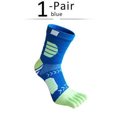 1/5 Pairs Sport Toe Socks Compression Cotton Sweat-Absorbing Deodorant Bike Marathon Fitness Outdoor Basketball 5 Finger Socks