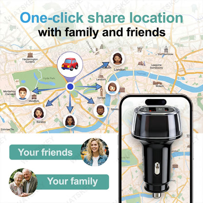 1- 4Pack For IOS&Android System Car Phone Charger GPS Locator Tracker 30W USB Type C QC 3.0 Phone Fast Charging Power Adapter