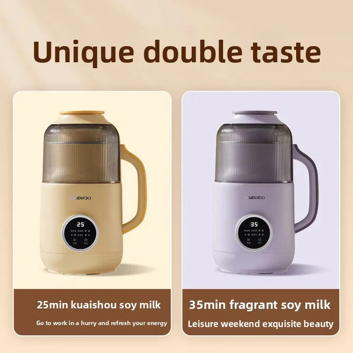 DAEWOO Mini Soymilk Machine with Automatic Cooking Function Pureed Smoothie Maker SM06 220V