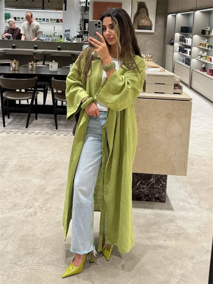 Tossy Casual Loose Lace-Up Dress Female Lapel Long Sleeve High Waist Solid Autumn 2025 New Bandage Dress Women's Commute Dress