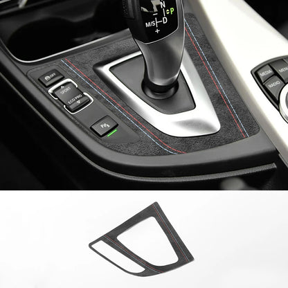 For BMW F30 F34 F36 Gear Shift Control Panel Trim Frame Decorative Sticker Made of Alcantara Car Interior Tuning Accessories